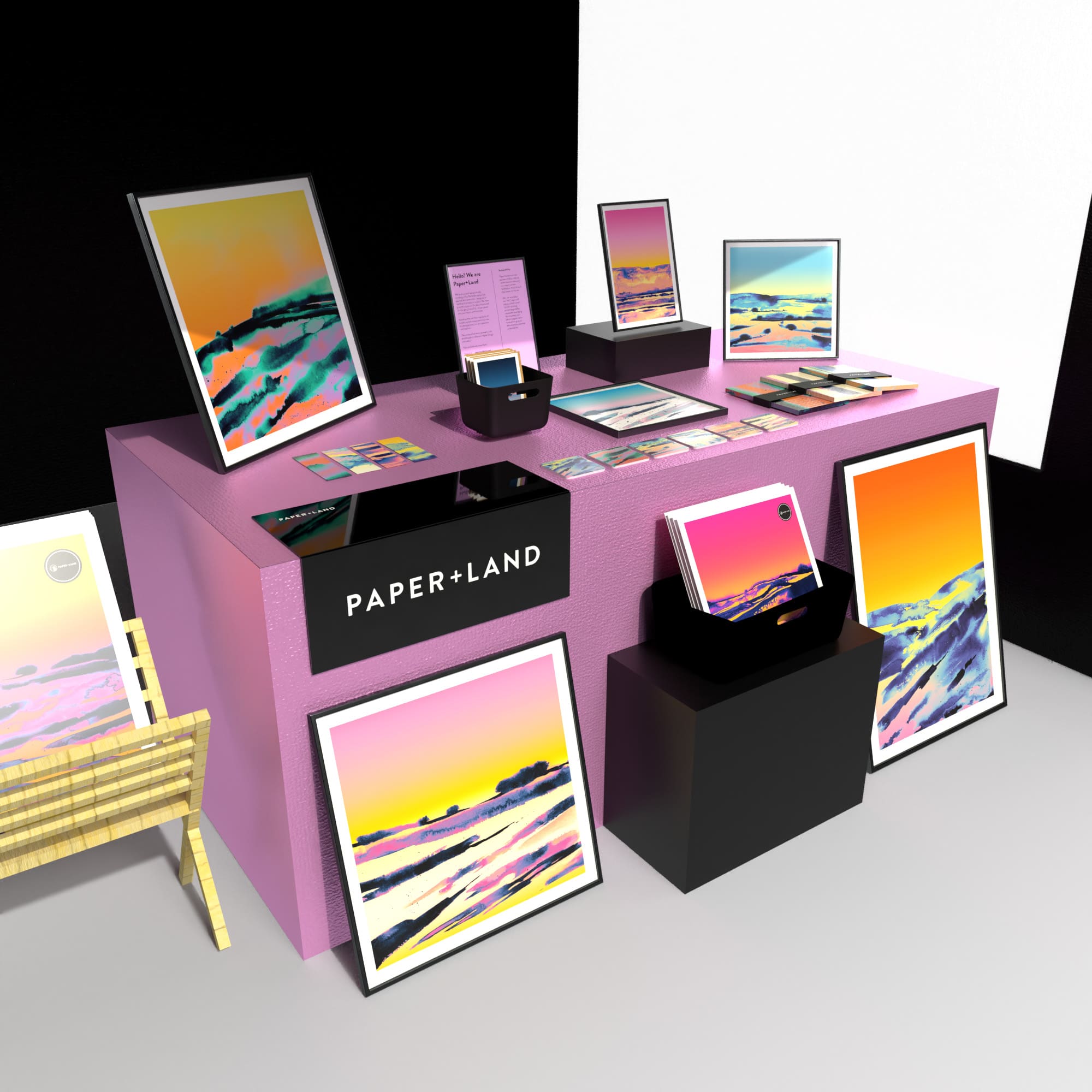 paper and land stall branding design by dave holloway, leeds, yorkshire, uk